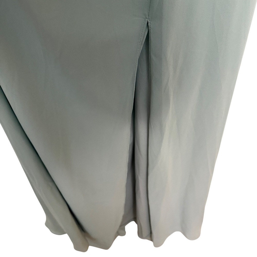 Birdy Grey GWENNIE Maxi Dress Sage Green Spaghetti Strap Flowy Bridesmaid Medium - Picture 4 of 10